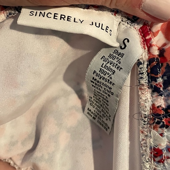 Sincerely‎ Jules Red, White and Blue with coral Floral Sundress size Small - Picture 2 of 7